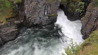 10 hours of raging river sounds - Waterfall in the rock - Nature sounds for relax, sleep, meditation