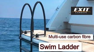Swim Ladder by Exit Carbon - Removable Multi-use Swim Ladder with Tall Grips