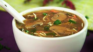 Hot & Sour Chicken Mushroom Soup Recipe by SooperChef