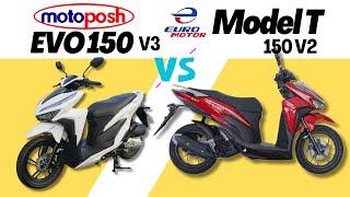 Motoposh EVO 150 v3 vs Euro Motor Model T v2 | Side by Side Comparison | Specs & Price | 2024