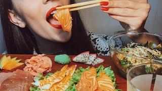 ASMR SALMON Sake tuna maguro Shrimp ma kajiki Xiphias gladius Eating Sounds No Talking