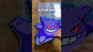 Mischievous ghost Pokemon Gengar gets MELTED Part 1! Pixel Perler Bead