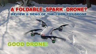 YH 19HW DRONE - A Spark Foldable Toy Drone - Review & Demo