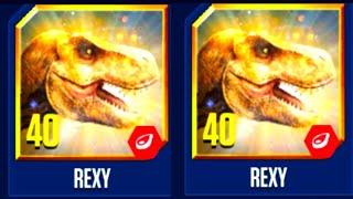 REXY BATTLE  (X3) MAX LEVEL 40 | Jurassic World : The Game