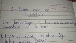 10 Lines  on Television || Television essay  in english