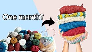 Trying to bust my yarn stash in one month!