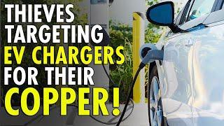 Thieves Are Tearing Apart $4,000 EV Charger lines for $3 in copper