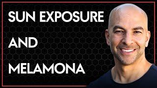 How does sun exposure affect melanoma risk?