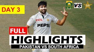 PAKISTAN VS SOUTH AFRICA FULL MATCH HIGHLIGHTS 1ST TEST 2024 DAY 3 | PAK VS SA