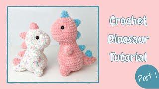 Easy Crochet Dinosaur T Rex (TikTok 2021) - Tutorial Part 1 | Free Amigurumi Animal Pattern Beginner