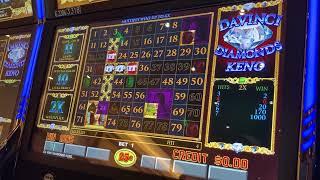 JACKPOT!!! Dad Hit the Jackpot on DaVinci Diamonds Keno! Live Play at Casino! Big Keno Win! 