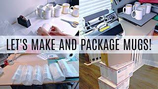 How I package Mugs Safely For Shipping | Let's Make and Package Mugs!