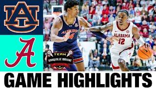 #12 Auburn vs #16 Alabama Highlights | NCAA Men's Basketball | 2024 College Basketball