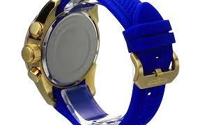 Men's 20307 Speedway Stainless Steel Watch With Blue PU Band