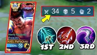 GOD OF PAQUITO!! 34 KILLS IN JUST 12 MINUTES | PAQUITO GLOBAL GAMEPLAY | MLBB