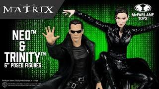 NEW Movie Maniacs™ The Matrix™ Neo™ & Trinity™ 6" Posed Figures Bundle | Action Figure Showcase