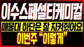 [이수스페셜티케미컬 주가전망] 매물대 하단은 잘 지켜줬어요!! 이번주 "이렇게"!!  #이수스페셜케미컬 #이수스페셜티케미칼 #전고체배터리