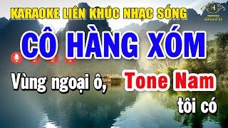 Karaoke Liên Khúc Nhạc Trữ Tình Tone Nam | Chọn Lọc Lk Nhạc Vàng Dễ Hát - Cô Hàng Xóm
