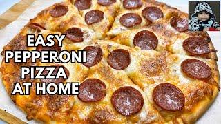 Easy Homemade Pepperoni Pizza #pepperonipizza #thincrustpizza