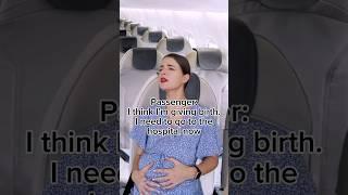 Nightmare of Cabin Crew: childbirth in the air   #cabincrew #flightattendant #aviationmemes