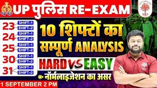 UP POLICE RE EXAM ANALYSIS 2024 | UP POLICE 10 SHIFT ANALYSIS | UP POLICE CONSTABLE EXAM ANALYSIS