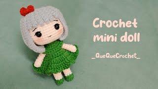 Crochet Doll (~13cm)|Móc búp bê mini|QueQueCrochet