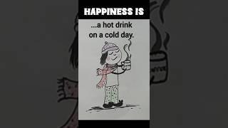 ️Happiness is a hot drink  in a cold #shorts #drawing #videos #simpleeasydrawing #jeasyartandcraft