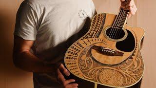 Carved a Māori design into a $2000 guitar.