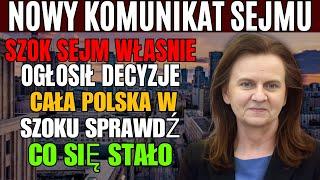 SZOK! Sejm Właśnie Ogłosił Decyzję – Cała Polska w Szoku! Sprawdź, Co Się Stało!