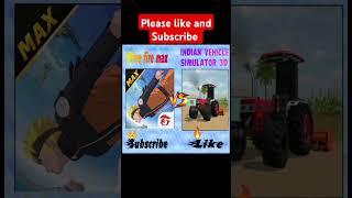 Free fire max vs Indian vehicle simulator3d comparison Prashant gaming studio #tractergaming#gaming