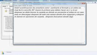 como cambiar el formato a un video (SIN PROGRAMAS)