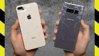 iPhone 8 Plus vs Galaxy Note 8 Drop Test!