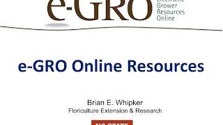 E-GRO Website Highlights