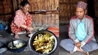 jungle man's food time with his wife || a family in the jungle || @junglefamilycooking