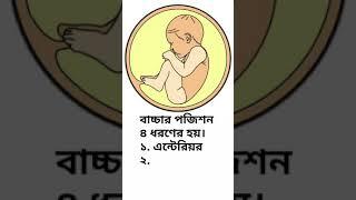 গর্ভে বাচ্চা যে পজিশন গুলোতে থাকে | Wobm baby #shorts