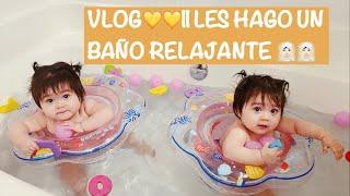 VLOG|| LES HAGO UN BAÑO RELAJANTE A LAS BEBES 