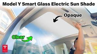 New Tesla Model Y Smart Glass Electric Sun Shade Upgrade! #tesla