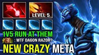 NEW CRAZY META Level 5 Dagon Unlimited Shock DPS 1v5 Run At Them Hard Carry Razor Dota 2