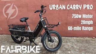 $1199 Urban Carry Pro - Urban Cargo Bike & Kid Hauler eBike from FahrBike