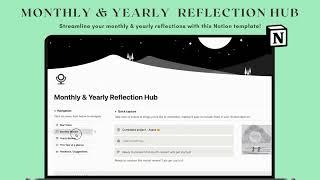 Monthly & Yearly Reflection Hub Notion Template - Notion Template - Introduction