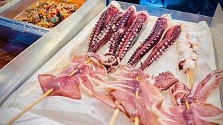 Grilled Squid Delight: A Must-Try at Taiwan's Keelung Night Market, 基隆廟口, 台灣夜市美食