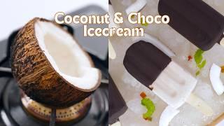 Eggless Chocolate Ice cream | बिना दूद नारियल चॉकलेट आइसक्रीम Trick Break Coconut | Chef Kunal Kapur
