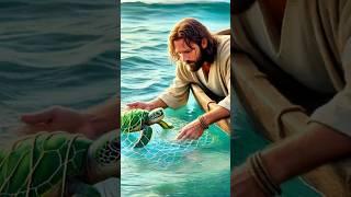 Jesus Rescues the Turtle #jesus #god #miracle #jesuschrist