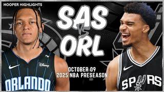 San Antonio Spurs vs Orlando Magic Full Game Highlights | Oct 9 | 2024-25 NBA Preseason