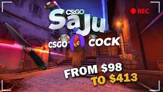 SajuCSGO goes from $98 to $413 | CSGOCOCK Promo Code 2022