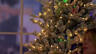 Simply Stunning Sparkling Twilight Evergreen Tree by Janine Graff on QVC