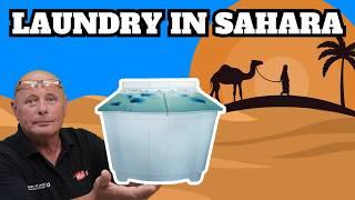 Laundry in the WILD: Buying a Twin Tub Washing Machine for Use in the SAHARA Water & Energy Savings!