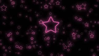 【4K】Neon Light Pink Stars Flying Star Background Video Loop【Background】【Wallpaper】