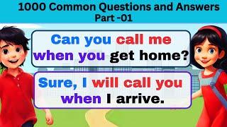 English Conversation Practice | 1000 questions and answers part 1 | English Speaking Practice