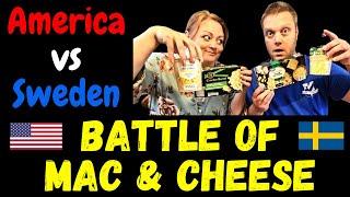 First time! Swedish couple try Mac & Cheese, battle between America and Sweden!